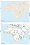 MAPA MURAL MUDO ÁFRICA. FÍSICO/POLÍTICO. 1/9.375.000