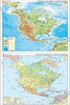 MAPA MURAL AMÈRICA NORTE Y CENTRAL. FÍSICO/POLÍTICO. 1/9.125.000
