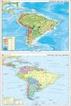 MAPA MURAL AMÈRICA SUR. FÍSICO/POLÍTICO. 1/9.125.000