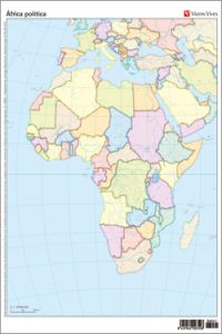 PAQ/50 MAPAS COLOR ÁFRICA POLÍTICO MUDOS