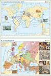 Grandes descubrimientos/europa s.xvi.mapa mural historico