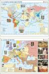 Imperios coloniales/europa s.xviii.mapa mural historico