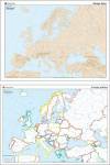 MAPA MURAL MUDO EUROPA. FÍSICO/POLÍTICO. 1/4.650.000