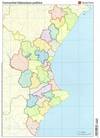 PAQ/50 MAPAS COMUNIDAD VALENCIANA POLÍTICO MUDOS EN COLOR
