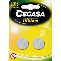 BLISTER 2 PILA CEGASA LITIO BOTON CR2016 3V BT
