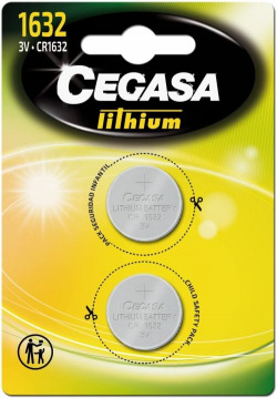 BLISTER 2 PILA CEGASA LITIO BOTON CR1632 3V BT