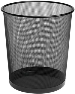 PAPELERA METALICA DE REJILLA 21X27,5 12 LITROS NEGRO