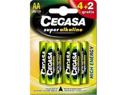 BLISTER 4+2 PILAS CEGASA SUPER ALCALINA AA LR6