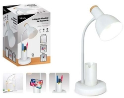 FLEXIBLE PLUG-IN TABLE LAMP WITH WHITE CUP