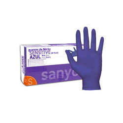 C/100 GANTS NITRILO DERMOLITE BLEU TALLA S