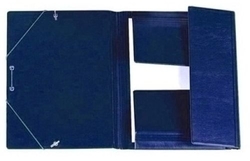 CARPETA Fº GOMAS SOLAPAS FORRADAS PVC AZUL