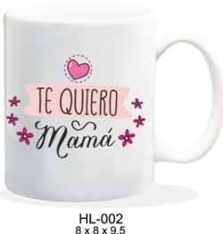 TAZA AVEC MESSAGE TE QUIERO MAMA