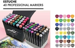 CASE OF 40 PROFESSIONAL MARKERS DOUBLE TIP MARKERS
