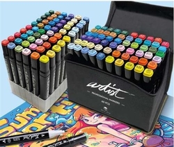 ESTOJO 60 MARCADORES PROFESSIONAL MARKERS DUPLO PONTA