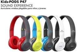 AURICULARES KIDS PODS P47 PLEGABLES WIRELESS FORNECIDOS