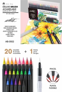 ESTOJO 20+1 DELUXE BRUSH ACUARELABLE PINCEL
