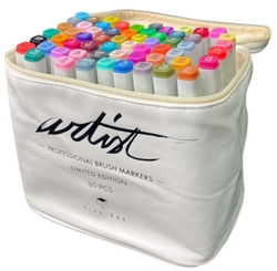 ÉTUI 60 STYLOS FEUTRE PROFESSIONAL BRUSH DOUBLE POINTE