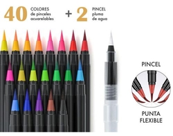ESTOXO 40+2 DELUXE BRUSH ACUARELABLE PINCEL