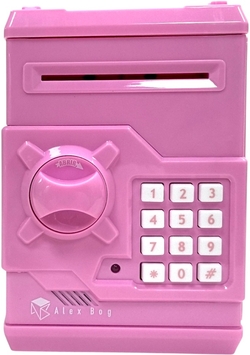 CAIXA FORTE ELECTRONICA COR ROSA