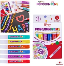 CASE OF 6 POPCORN 3D MARKERS