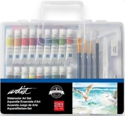 MALA INICIACION PINTURA AGUARELA ARTIST COM 28 PEÇAS