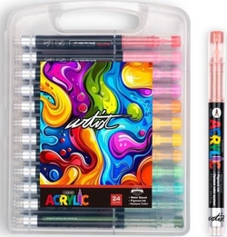 ESTOIG 24 RETOLADORS ACRILICOS REAL BRUSH COLORS SURT.