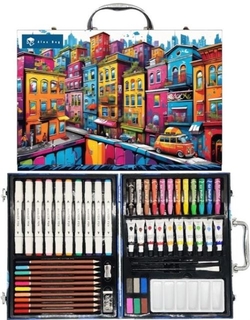 SET ART STUDIO ARTIST HOUSES COM 53 PEÇAS