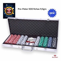 MALETA ALUMINIO JOC POKER 500 FICHAS