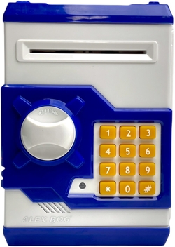 CAIXA FORTE ELECTRONICA FUTBOL BRANCA E AZUL
