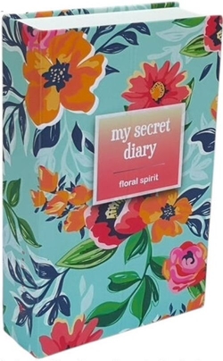 CAIXA FORTE COM COMBINACION FORMA DE LIVRO FLORAL SPIRIT