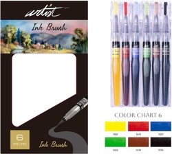 ESTOJO 6 PINCEL DE TINTA ACUARELABLE ARTIST BRUSH