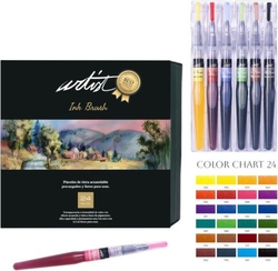 ESTOJO 24 PINCEL DE TINTA ACUARELABLE ARTIST BRUSH