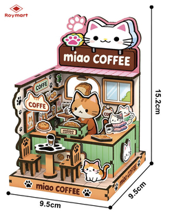 Puzzle madera cat cofee 61 piezas