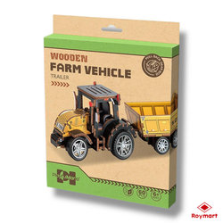PUZZLE MADEIRA 60 PEZAS TRACTOR CON CARRO