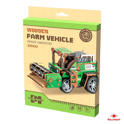88-PIECE WOODEN PUZZLE WHEAT HARVESTER