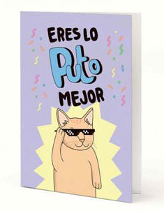 TARJETA MODERNA DE PUEBLO ERES LO PUTO MEJOR