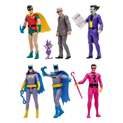 Surtido De 6 Figuras Mcfarlane Dc Retro Batman 66 15Cm