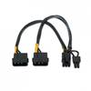 NANOCABLE CABLE TARJETA GRAFICA, 2X5.25/M-PCI-E(MOLEX 6+2