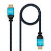 CABLE HDMI V2.0 4K 60HZ 18GBPS, AM-AM, NEGRO 2M NANOCABLE