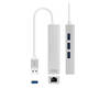 CONVERSOR USB 3.0 A RJ45 ETHERNET GIGABIT + 3 USB 3.0 PLATA