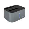 Tooq Tqds-805G Dock Station Doble Bahía Hdd Gris