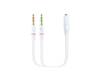 Cable Adaptador Audio Jack 3.5/H 2 Jack 3.5/M 20Cm White Nan