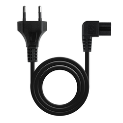 Tooq Cable De Alimentación Acodado Cee7/16/M-C7/H, Negro, 3