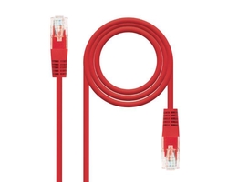 Cable De Red Latiguillo Rj45 Utp Cat6 Awg24 0.25 M Rojo Nano