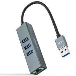 Hub Usb 3.0 Nanocable 10.03.0407/ 3 Puertos Usb/ 1 Rj45/ Gri