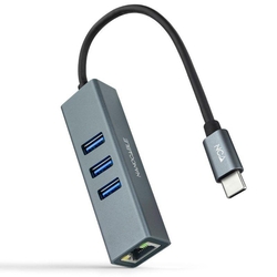 Hub Usb 3.0 Tipo-C Nanocable 10.03.0408/ 3 Puertos Usb/ 1 Rj