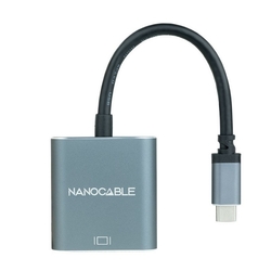 Conversor Usb-C A Vga. Aluminio 10 Cm Gris Nanocable