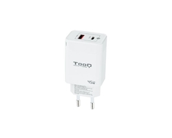 Cargador De Pared Tooq Tqwc-Ganqcpd45Wt/ 1Xusb Tipo-C/ 1Xusb