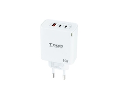 Cargador De Pared Tooq Tqwc-Ganqc2Pd65Wt/ 2Xusb Tipo-C/ 1Xus