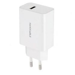 Cargador De Pared Nanocable 10.10.2003/ 1Xusb/ 2.1A/ Blanco